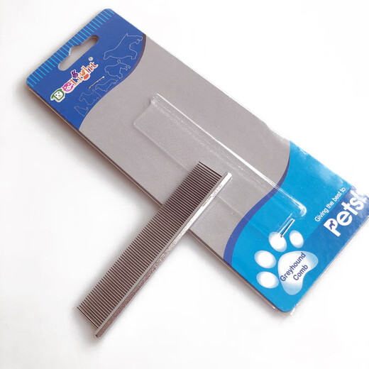 DELIGHT pet grooming comb, cat and dog comb, ragdoll cat knotting comb, Teddy Bichon dog grooming artifact, hair pulling comb, Silver Fox DL190 face comb (10*2cm)