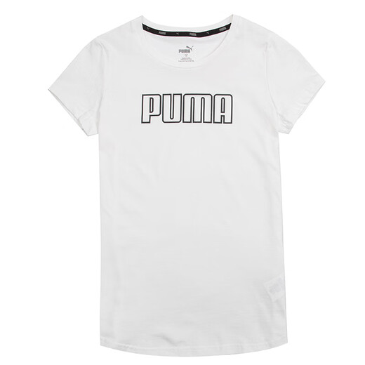 Puma (PUMA) Sports Traje de ropa para mujeres 2025 Nuevo ejercicio de verano Ejercicio cómodo y transpirable camiseta de manga corta pantalones cortos de punto suelto 671603-02+692479-01 m