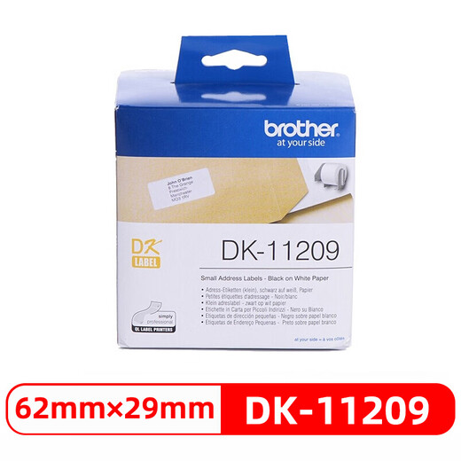 
Brother label machine original DK label paper self-adhesive label tape suitable for QL-1050/700/800/810/820 label printer DK-11209 [29mm*62mm*800 pictures]