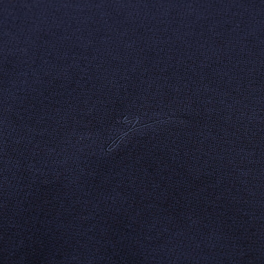 YOUNGOR wool sweater men's round neck all-sheep wool sweater comfortable, warm and moderately thick blue L 105c