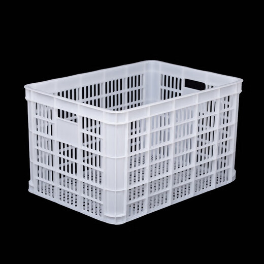 臣埠新款塑料筐快递长方形加厚水果大号蔬菜塑胶货框子工厂收纳服装周 520尺寸520*360*310mm 蓝色