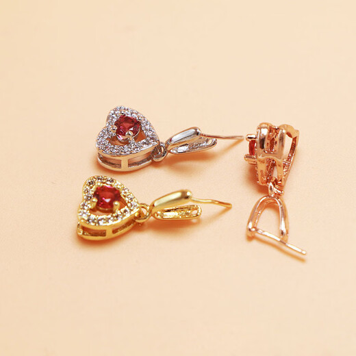 Fat Donglai's same style 18 gold and silver gold-plated pendant buckle Jade Jade Buddha Au750 rose gold platinum Wushi brand jade pendant AA2 pendant buckle