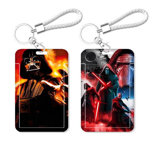 Geeignet für Star Wars -Kartenpakete für Essenskarten Campus -Karten Buskarte Student Wasserkarten Arbeitskarten Arbeitskarten Zertifikat Sets Schulkarten (Kartensets + weißes kurzes Lederseil) Ka11954