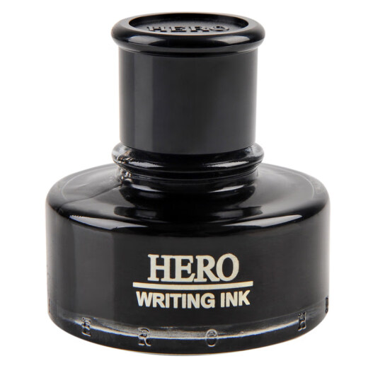 HERO fountain pen ink non-carbon large-capacity pigment bottled ink 50 ml [440 ink black]