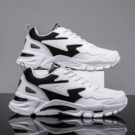 
Hanchen youth sports shoes big boys shoes autumn and winter plus velvet warm junior high school boys cotton shoes casual running shoes 9928 white (leather waterproof) 38