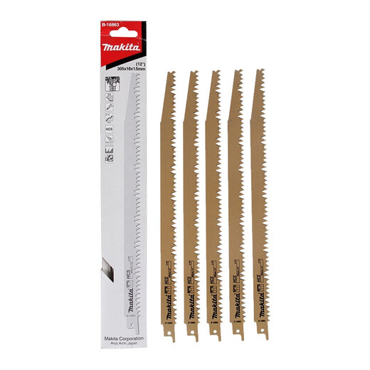 
Makita Tungsten Carbide Reciprocating Saw Blade 152MM Stainless Steel Glass Fiber Keel Saw Imported Cutting Soft Copper Steel B-07250 305mm-5 Reciprocating Saw Blade Wet Branches B-16863