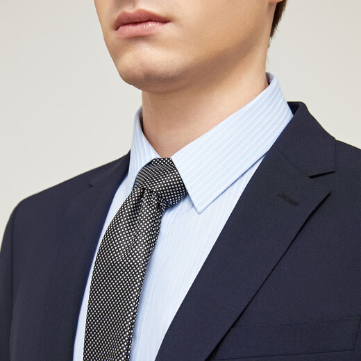雅戈尔（YOUNGOR）套西上衣男230款两粒扣后中衩修身含羊毛可机洗挺括易打理新品 藏青 180/100A
