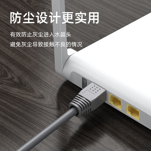 Couvercle de protection de la tête de cristal Shanze (Samzhe), diamètre intérieur 8,0 mm, 50 packs, catégorie 7 Catégorie 7 Câble réseau RJ45 Sage de réseau informatique, gris HT702