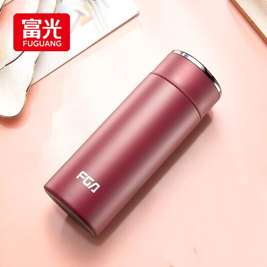 Fuguang high-end thermos cup for men and women 316 stainless steel student portable tea making large capacity water cup New Year gift customization purple 450ml 316 liner