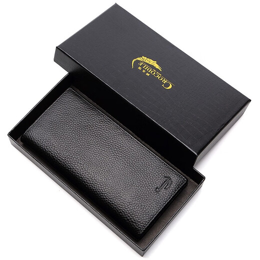Crocodile Shirt New Year Festival Gifts Top Cowhide Business Fashion Long Leather Men's Wallet