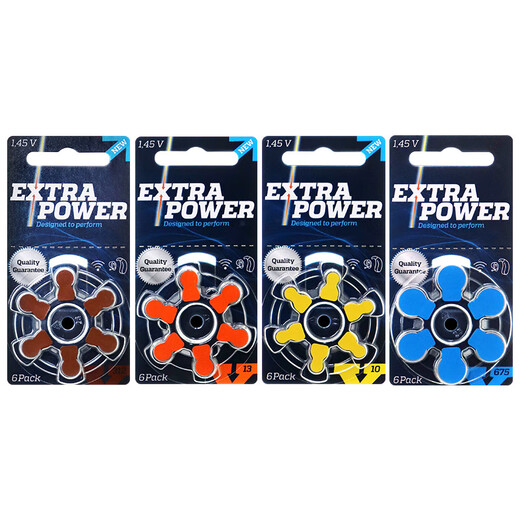 Xiwanbo hearing aid accessories special battery a13 zinc air a10 button electronics a312 original a675 Siemens extra power 13 [10 boards 60 pieces]