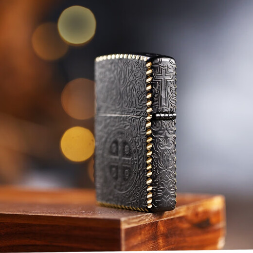 Zippo Original Lighter Zhibao Bite Edge Deep Turved Tallado Constantino Regalo de regalo de hombres a prueba de viento Constantino (independiente) (DY9902ZB) Tamaño único