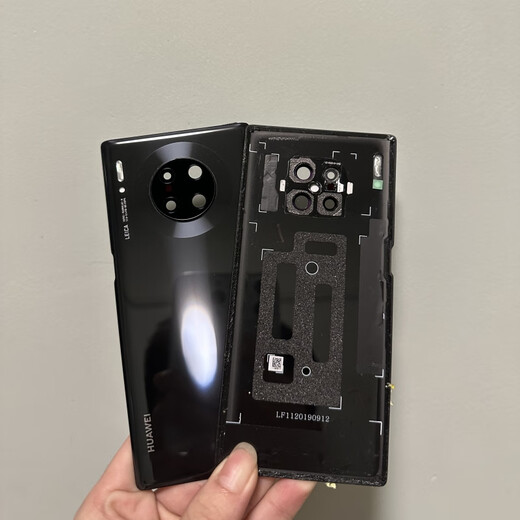 X is suitable for Huawei mate30Pro back cover original disassembly mate30Pro glass back case battery cover original mate30Pro bright black 85 new original