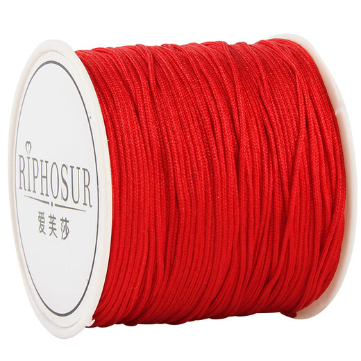 Mu Gengchao red rope bracelet braided hand rope red thread rope red rope lanyard red braided rope thin jade thread handmade diy material pj No. 72 jade thread red / thick 0.8mm / about 50