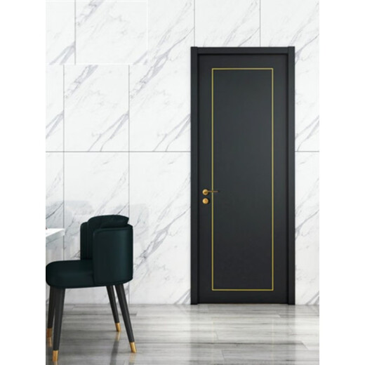 CLCEY烤漆门实木门房间室内门卧室门复合生态门套装免漆门纯黑木门定制 生态门 428-688