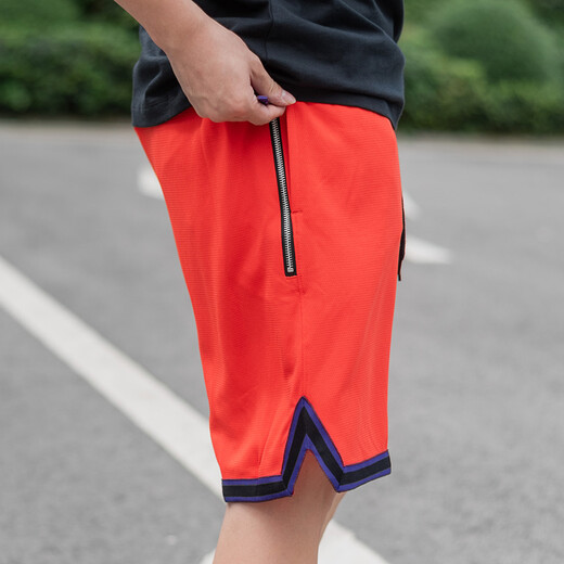 耐克（NIKE） 裤子短裤男裤运动裤篮球训练跑步健身宽松透气休闲五分裤 DA5845-673红色  L