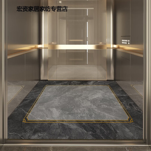 电梯轿厢地板专用地垫皮革定制logo地毯商用门口垫子仿大理石 星宿-14957 160cm*160cm-皮革