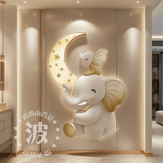 新款女主播室内温馨3d直播背景快手拍照氛围感背景布可移动 K-6625 宽1.5米X高2米无痕卷发