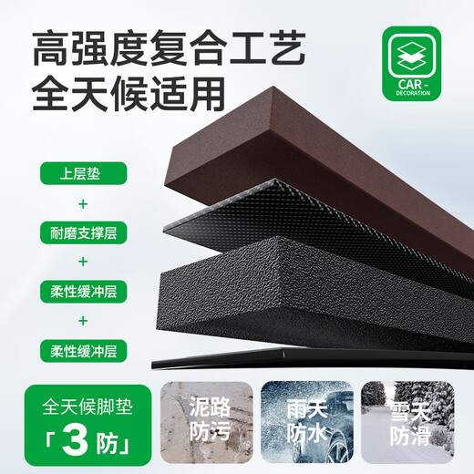 净享专用于17-23款东风标致5008脚垫tpe全包围包门槛后备箱垫汽车用品 【单层款】单层TPE包门槛脚垫 标致5008