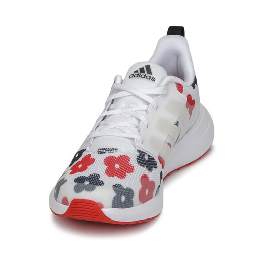 阿迪达斯 （adidas）女童鞋运动休闲鞋轻便系带低帮跑步鞋白色小花2025春夏新款GZ9758 白色小花 30