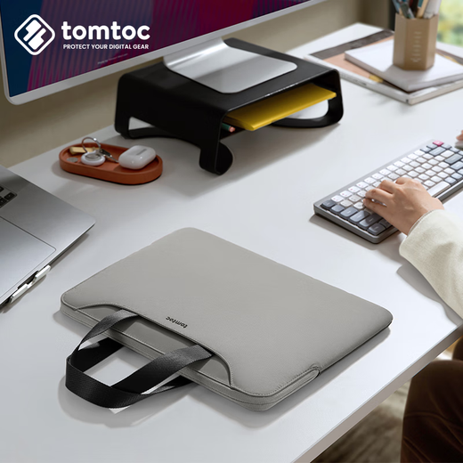 Tomtoc thin and light laptop bag 14 inches laptop sleeve Lenovo Xiaoxin Apple MacBook Pro M5 black sand gray 14 inches