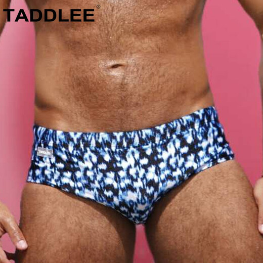 TADDLEE swimming trunks men's triangle quick-drying professional fashion men's swimming shorts vacation casual swimwear men's large size loose blue M 155-190cm 60-72.5kg