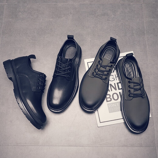 DICK LANE Dick Lane brand trendy leather shoes for men 2025 new business formal men's shoes fashionable comfortable casual derby shoes for men khaki 42