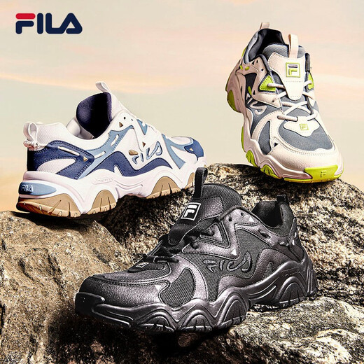 
FILA Cat Claw Shoes 4 Generation Men's Shoes Retro Daddy Shoes Fashion Casual Sports Shoes Breathable Thick Sole Shoes Cat Claw 6 Black-BK (Cat Claw 4) 40