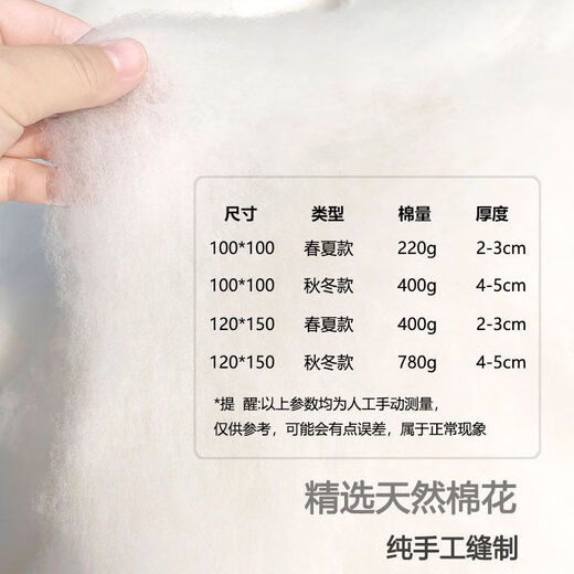 Abay baby pure cotton Baijia quilt handmade patchwork spring and summer kindergarten baby cotton quilt four seasons style Baifu quilt Jixiang blue (removable quilt-autumn and winter style) 120*150