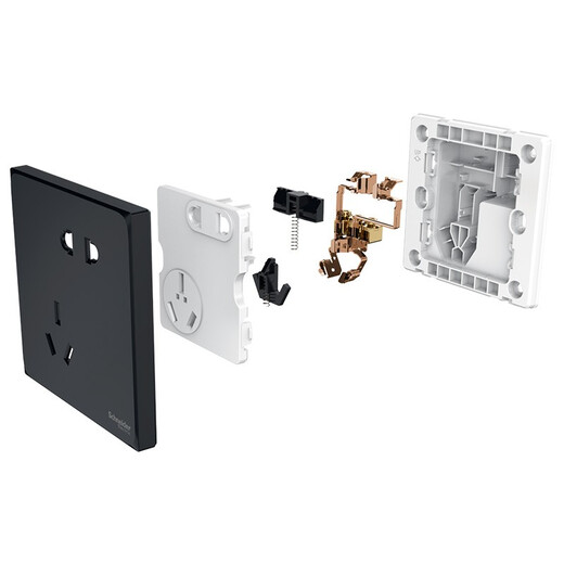 Переключатель Schneider Switch панель 86 типа стена 10a дислокация наклона пять отверстий два и три вставки серии Haocheng Black Skined Five Dolles 10 Packs