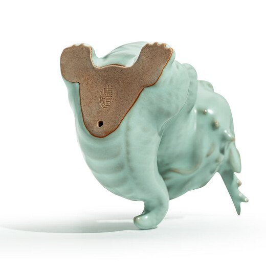 Dongdao Ruyao Henan Heritage Tea Pet Dragon Year Zodiac Ornament Opening Piece Can Raise High-end Ceramic Kung Fu Tea Set Gift Box Jade Dragon Sky Blue