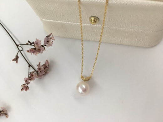 Xuanxian small bean sprout pearl pendant 910mm freshwater pearl necklace with sapling leaves pearl and bean sprout pendant 10-11mm