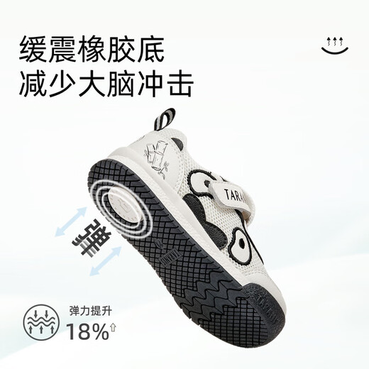 Tylanis zapatos para niños para niños en verano nuevos zapatos de pan de fondo para niños zapatos de pan de fondo suave para niñas para niñas blancas/negras de una sola red 23 longitud interior 15.0 adecuada para la longitud del pie 13.8 ~ 14.2