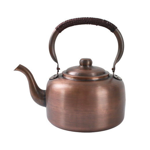 Copper kettle kettle household pure copper teapot handmade thickened soup kettle large capacity retro gas electromagnetic whistle kettle thickened gas model suitable for open flame 3L
