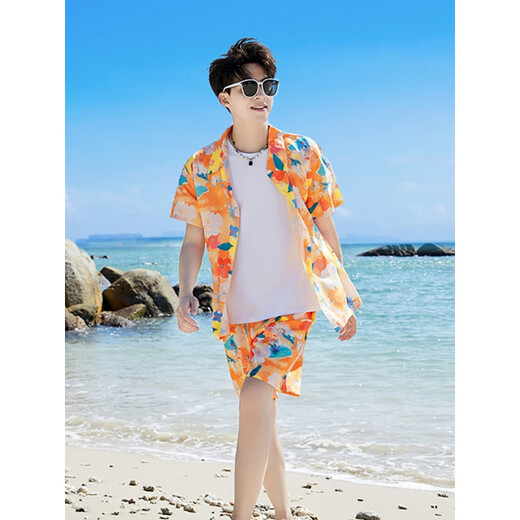 Zhaolu Hainan Island Clothing Parent-child Clothes Summer Beach Seaside Travel Sanya Hawaii Travel Wear Vacation Suit Beach Skirt 2XL