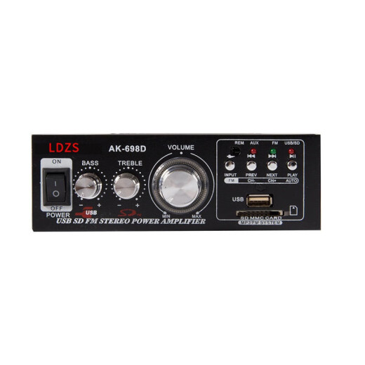 柳柯顿大功率迷你小型功放机 家用车载220v发烧hifi音响蓝牙插卡公放机 698定压功放机(可接定压喇叭)