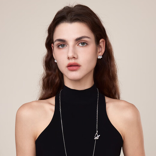 Arsis streamer light and shadow smile earrings niche temperament light luxury versatile earrings as a birthday gift for your girlfriend