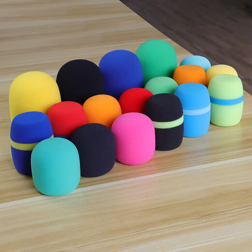 Suly thickened microphone cover sponge head high density sponge cover washable mesh cover microphone blowout cover dustproof windproof cover anti-fall protective cover non-disposable ktv microphone cover wheat cover 1.0 yellow sponge cover