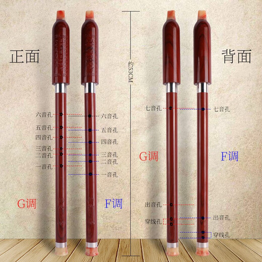 名森竖吹巴乌成人儿童学生初学入门仿红木仿玉单管巴乌乐器 仿白玉G调