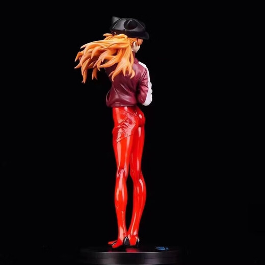 Crown Star Bear Asuka Figure Evangelion Evangelion Eva Asuka Figure Radio2 2D Ornement d'anime modèle Péripheral Cat Hat d'oreille ASUKA [24cm]