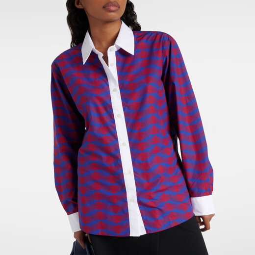 DRIES VAN NOTEN Printed cotton shirt P00915640 Beige XS CN 160/84