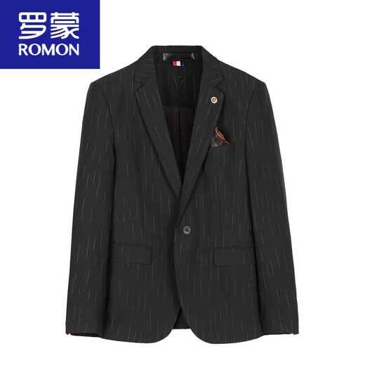 Romon (Romon) Anzug Herrenanzug Trend koreanischer schlanker britischer Bräutigam Hochzeitskleider Business Professional Anzug Casual Anzug dunkelgraue Textur 9905 [Anzug + Hosen] mit S 90jin [Jin ist 0,5 kg]