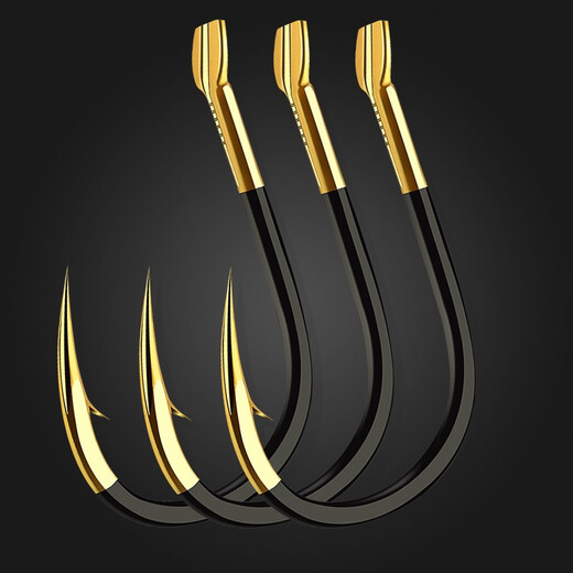 Zhenyou (Grsaed) double blood slot Iseni fish hook No. 6 fish hook bulk tungsten steel large hook with barbed crucian carp fishing hook fishing gear supplies fishing accessories