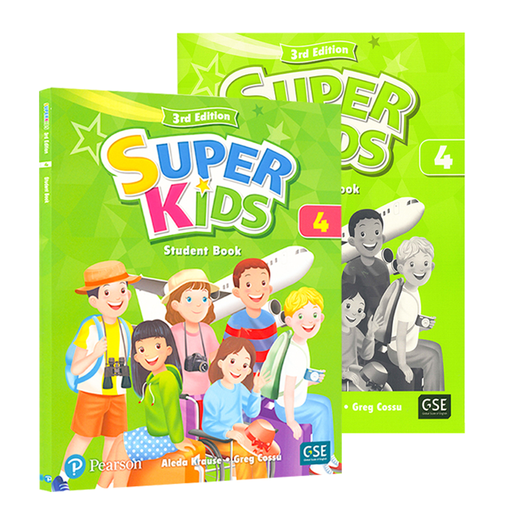 New version of Pearson Langwen Children's English Textbook Super Kids Third Edition Level 123456 including APP Langwen Xinlingtong Children's English Training Tutorial Textbook New version of Super Kids4 Level (book + volume + APP)