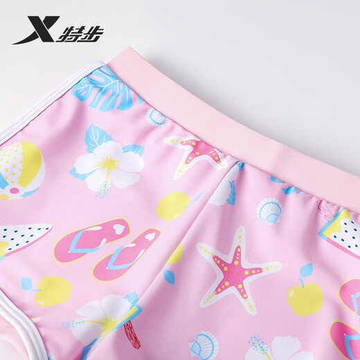XTEP children's swimsuit girls' split swimsuit large, medium and small girls' swimsuit pink size 16