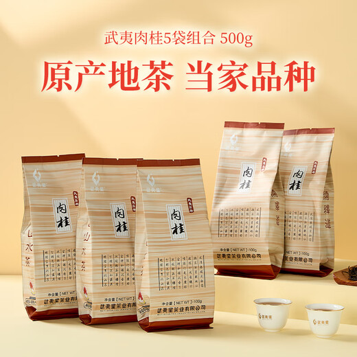 武夷星 肉桂茶叶 武夷岩茶 自饮组合500g 肉桂