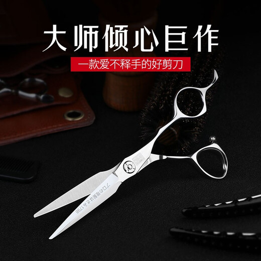 Daoxing Hair Scissors Haircut Scissors Haircut Scissors Haircut No marks and teeth flattening Professional hairdresser Scissors Hair stylist Scissors 6-inch V-tooth teeth cut 20-25