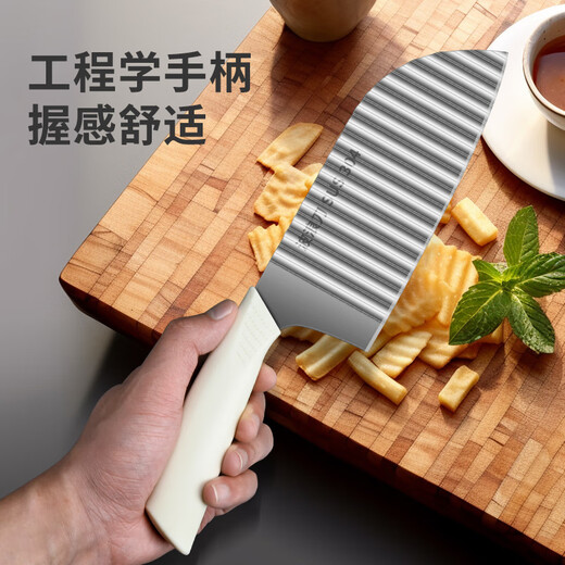 Xing Blade Wolf Tooth Knife Wave Kartoffelmesser Pommes Frites Messer Haushalt Fancy Potato 304 Edelstahl Hackmesser 304 Wave Pommes Frites Messer