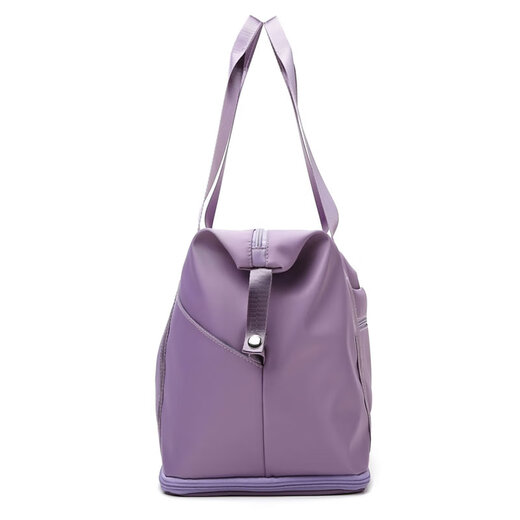 Shengteng bolsa de viaje para mujer con separación seca y húmeda, bolsa de equipaje portátil de gran capacidad, bolsa de viaje de corta distancia, bolsa de viaje de negocios, bolsa de equipaje, color morado claro 36L