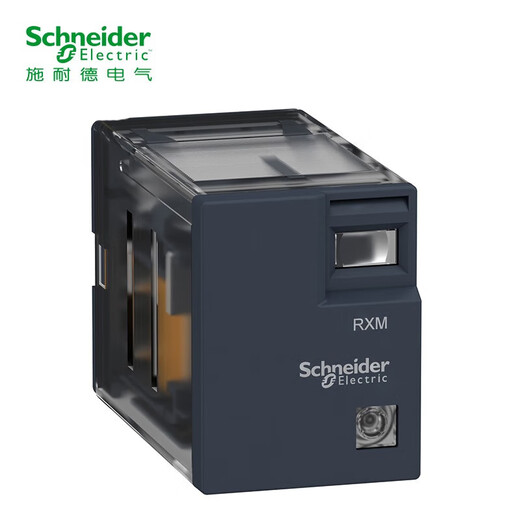 Schneider Electric intermediate relay RXM with base 8 pins 2 open 2 closed 24VDC 5A 24V with LED indicator RXM2LB2BD+RXZE1M2C